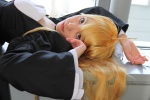 antenna_hair blonde_hair choker cosplay dress overcoat sekirei tsukiumi tsukiya rating:Safe score:3 user:pixymisa