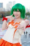 cosplay dress green_hair hirano_kurita macross macross_frontier ranka_lee ruffles twintails rating:Safe score:0 user:nil!