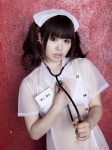 bikini dress kuriyama_mui lover_doll nurse nurse_cap nurse_uniform see-through stethoscope swimsuit twintails rating:Safe score:0 user:nil!