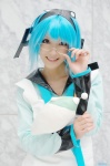 blue_hair chamaro cosplay costume dress glasses hairbow pixiv-tan rating:Safe score:1 user:nil!