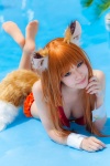 animal_ears bikini cosplay cuffs firefox fox_ears fox_tail mint mozilla pantyhose pool red_hair swimsuit rating:Safe score:0 user:pixymisa