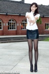 beautyleg_800 black_legwear blouse miniskirt pantyhose sara skirt rating:Safe score:0 user:nil!