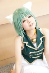 animal_ears bell cat_ears cosplay dress green_hair gumi o-sui vest vocaloid rating:Safe score:0 user:pixymisa
