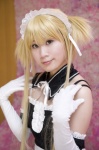 blonde_hair cosplay elbow_gloves garter_belt gloves hairband kore_ga_watashi_no_goshujin-sama maid sato sawatari_mitsuki twintails rating:Safe score:0 user:nil!