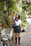 arikawa_mizuki blouse bookbag costume kneesocks pleated_skirt school_uniform skirt rating:Safe score:2 user:nil!