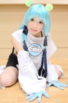 alice_(sakuratetsu_taiwahen) blue_hair cosplay detached_sleeves quad_tails sakuratetsu_taiwahen shorts zero_inch rating:Safe score:0 user:nil!
