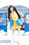 cheerleader_uniform cosplay croptop hairbows inami_yuri kneesocks miniskirt nendoroid pleated_skirt pom_poms skirt twintails ver_cheer_rock_shooter rating:Safe score:0 user:pixymisa