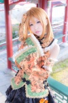 corset cosplay detached_sleeves hello!_aki_love_live!_ichi itsuki_akira kousaka_honoka love_live!_school_idol_project miniskirt orange_hair side_ponytail skirt rating:Safe score:0 user:nil!