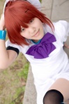 beret cosplay dress higurashi_no_naku_koro_ni minatsuki_naru pantyhose red_hair ryuuguu_rena thighhighs rating:Safe score:0 user:nil!
