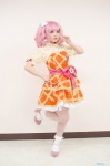 aikatsu! amahane_madoka cosplay dress nachi pantyhose pink_hair sheer_legwear socks twintails rating:Safe score:1 user:nil!