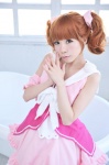 cosplay dress hayase_ami idolmaster orange_hair takatsuki_yayoi twintails rating:Safe score:1 user:Kryzz