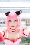 animal_ears cat_ears choker cosplay dress gloves kuuya momomiya_ichigo pink_hair tokyo_mew_mew rating:Safe score:0 user:nil!