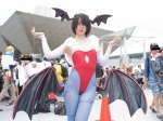 blue_legwear cosplay head_wings iiniku_ushijima leotard lilith_aensland pantyhose vampire_(game) wings rating:Safe score:7 user:nil!