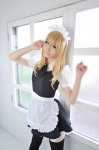 apron assam blonde_hair blouse cosplay dress garter_belt hairband haruka k-on! kotobuki_tsumugi maid maid_uniform thighhighs zettai_ryouiki rating:Safe score:0 user:nil!