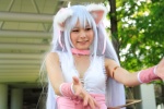 animal_ears cat_ears choker choro cosplay dress kyuubee puella_magi_madoka_magica white_hair rating:Safe score:0 user:pixymisa