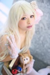 blonde_hair cleavage cosplay dress gloves mochigome_kurumi original thighhighs rating:Safe score:0 user:nil!