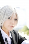 cosplay crossplay gokudera_hayato katekyo_hitman_reborn! kouzuki_suzuka silver_hair suit tie rating:Safe score:0 user:nil!