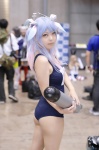 asami_(iii) ass blue_hair cosplay hairbows i-19_(kantai_collection) kantai_collection pantyhose school_swimsuit sheer_legwear swimsuit twintails rating:Safe score:1 user:nil!