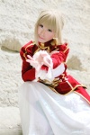 blonde_hair braid cosplay dress fate/series fate/stay_night kamui_arisa red_moon saber rating:Safe score:0 user:nil!