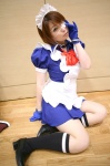 cosplay eyepatch gloves handcuffs ikkitousen maid ryomou_shimei yukino_(cosplayer) rating:Safe score:0 user:Log