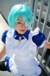 apron asahina_komugi blue_hair cosplay eyepatch ikkitousen maid maid_uniform ryomou_shimei thighhighs rating:Safe score:0 user:nil!