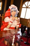 blue_hair cosplay dress hat remilia_scarlet shizuku touhou touhou_muge_youji wings rating:Safe score:2 user:nil!