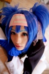 blue_hair buyara cosplay gloves hair_ribbons headband jumper klan_klein macross macross_frontier military_uniform twintails rating:Safe score:0 user:nil!