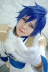 band_uniform blazer blue_hair cendrillon_(vocaloid) cosplay crossplay gloves kaito trousers vocaloid yu-ki rating:Safe score:1 user:nil!