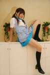 apron blouse cosplay kneehighs maiko miniskirt original seifuku_zukan_4 skirt twintails waitress waitress_uniform rating:Safe score:2 user:nil!