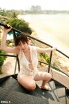 bikini cleavage hikita_saya misty_251 open_clothes side-tie_bikini sleeveless_blouse swimsuit rating:Safe score:0 user:nil!