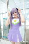 cheerleader_uniform cosplay hairbows hiiragi_kagami hoshino_kana lucky_star pleated_skirt purple_hair skirt twintails rating:Safe score:2 user:pixymisa