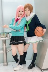 aida_riko basketball blouse bowtie cosplay emo kneesocks kuroko_no_basuke momoi_satsuki pink_hair pleated_skirt scarf senya skirt sweater whistle rating:Safe score:0 user:pixymisa