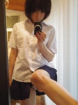 blouse camera cosplay luchiino nazo_no_kanojo_x panties pleated_skirt school_uniform self-shot skirt urabe_mikoto rating:Safe score:5 user:nil!