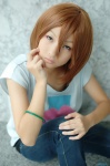 cosplay gingamu jeans k-on! orange_hair tainaka_ritsu tank_top tshirt rating:Safe score:0 user:nil!