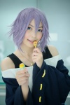 cosplay kaieda_kae purple_hair rosario+vampire shirayuki_mizore sweater tank_top rating:Safe score:0 user:nil!