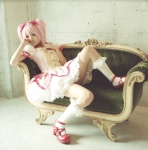 cosplay dress kaname_madoka keika kneehighs na-san pink_hair puella_magi_madoka_magica twintails rating:Safe score:3 user:nil!