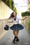 arikawa_mizuki blouse bookbag costume kneesocks pleated_skirt school_uniform skirt rating:Safe score:1 user:nil!