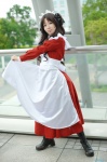 apron boots cosplay dress fate/series fate/stay_night hairband maid maid_uniform maropapi thighhighs tohsaka_rin twintails rating:Safe score:0 user:nil!