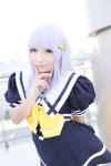 bowtie cosplay dress konoe_nanami lamune purple_eyes shirakawa_yuki silver_hair rating:Safe score:0 user:pixymisa