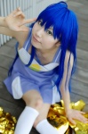 blue_hair cheerleader_uniform cosplay dress ibara izumi_konata kneesocks lucky_star pom_poms rating:Safe score:0 user:nil!