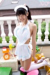 apron bikini hairband ponytail shiina_momo swimsuit thighhighs white_legwear rating:Safe score:0 user:nil!
