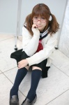 air_gear cosplay glasses looking_over_glasses noyamano_ringo romio school_uniform skirt sweater twintails rating:Safe score:0 user:Log