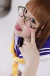 arimura_shion costume glasses ponytail sailor_uniform school_uniform rating:Safe score:0 user:nil!