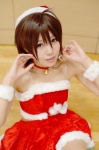 camisole choker cosplay dream_c_club headset miniskirt nao_(dream_c_club) pantyhose santa_costume shimizu_miki skirt stocking_cap rating:Safe score:1 user:nil!