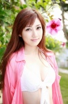bikini_top blouse cleavage kobayashi_yumi open_clothes swimsuit wpb_130 rating:Safe score:0 user:nil!