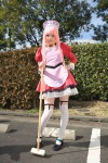 apron broom cosplay diebuster maid maid_uniform namada nono pink_hair thighhighs zettai_ryouiki rating:Safe score:1 user:darkgray