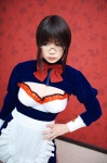 apron chocoball cleavage cosplay glasses kara_no_naka_no_kotori maid maid_uniform myuha_resurei rating:Safe score:1 user:nil!