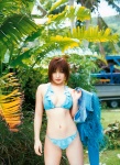 bikini cleavage denim feathers kumada_youko love_ultimate shorts sweater swimsuit rating:Safe score:1 user:nil!