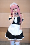 apron cosplay dress hairband kuuta maid maid_uniform original pink_hair thighhighs zettai_ryouiki rating:Safe score:4 user:nil!