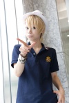 blonde_hair cosplay genderswap hat polo_shirt shizuki_minato sho_kurusu uta_no_prince-sama rating:Safe score:0 user:pixymisa